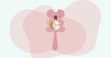 Koala Baby Silicon Teether Rattle