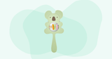 Koala Baby Silicon Teether Rattle