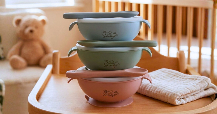 Silicon Bowl with lid and spoon