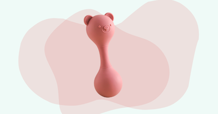 Bear Baby Silicon Teether Rattle