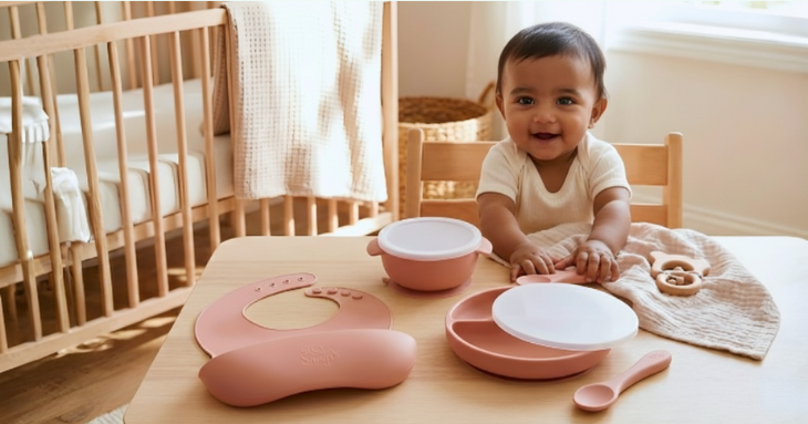Silicon 4-Piece Suction Base Feeding Set