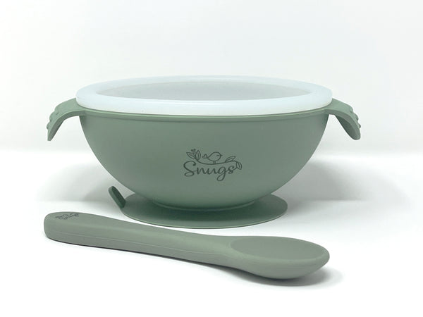 Silicon Bowl with lid and spoon