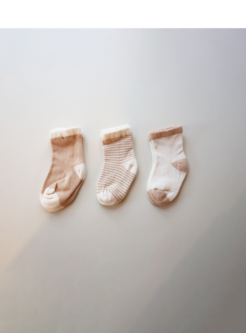 Organic Cotton Baby Socks- Three Pack